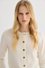 Sylvia Merino Knit Cardigan - Ivory
