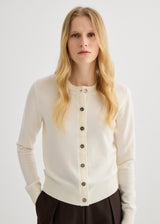 Sylvia Merino Knit Cardigan - Ivory