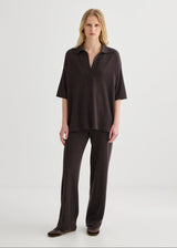 Relaxed Merino Polo - Truffle
