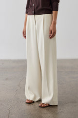 Simone Wide Leg Trouser - Cream