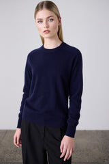 Sam Cashmere Crew  Neck - Navy