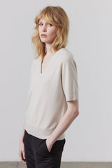Jasper Cashmere V-Neck - Putty