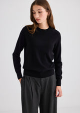 Sam Cashmere Crew Neck - Black