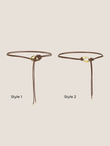 Recycled Leather Belt Versatile Styling Waist Accessory AURELIA