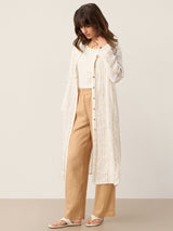 Linen Striped Tab-Sleeve Bohemia Shirt Dress BLYTHE