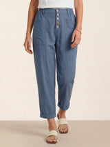 Linen Simple Button Fly Trousers HEIDI