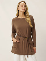 Recycled Leather Belt Versatile Styling Waist Accessory AURELIA
