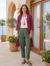 Linen Simple Button Fly Trousers HEIDI