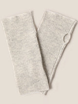 100% Cashmere Fingerless Knit Gloves