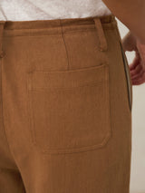 Lyocell Linen Drawstring Straight Leg Pants RACHEL