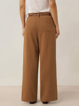 Lyocell Linen Drawstring Straight Leg Pants RACHEL