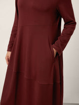 Wool-Cotton Asymmetric Cocoon Midi Dress AVERIE