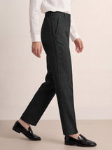 Linen Tailored Straight Full Length Pants LANDON