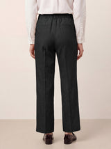 Linen Tailored Wide Leg Full Length Pants LEIGHTON