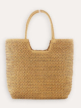 Ring Handle Woven Tote